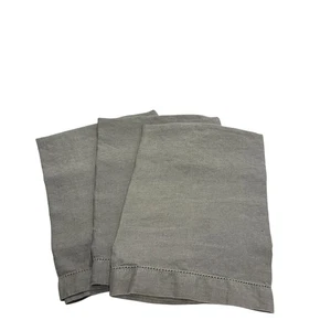 Pottery Barn Belgian Linen Napkins Gray (Set of 3) 19" X 19" - Picture 1 of 4