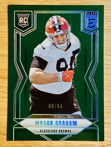 2025 Panini Donruss Elite Mason Graham Rookie RC #125 Green /94 Cleveland Browns - Picture 1 of 3