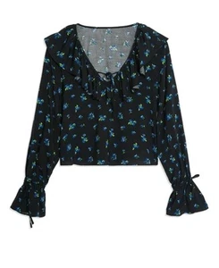 Weworehat geblümte Langarm-Bluse mit Rüschen Oberteil Größe Small NEU 49 $ - Bild 1 von 6