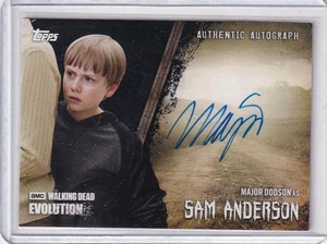 Topps  2017 Walking Dead Evolution Autograph A-MD Major Dodson Sam 30/50 Black - Picture 1 of 1