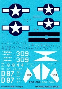 Grumman TBM-3 Avenger - 48067 - decals - Picture 1 of 2