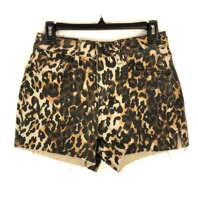 Joe's Jeans Mujer 26 Pantalones Cortos Vintage Leopardo Corte Alto Foto 1 de 4
