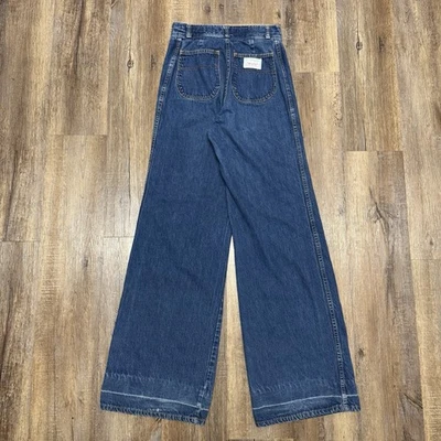 Vintage Levi Strauss High Wasted Bell Bottom Blue Jeans Retro Womens 13 - Image 1 of 4