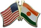 Wholesale Pack of 6 USA American Niger Friendship Flag Bike Hat Cap lapel Pin 