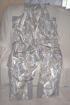 Mens 3X Camo Hunting Bibs Camo Bib Overalls Waterproof Insulated Waterfowl Camo - Image 1 of 4