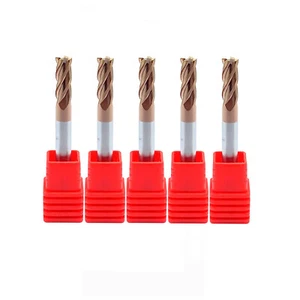 5 piezas vástago de 5 mm diapositiva 5 mm de largo HRC55 carburo recubierto AlTiN 4 molino extremo de flauta - Imagen 1 de 6