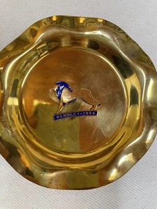 Century Old Wembly 1924 British Empire Exhibition Ashtray Enameled Lion - Picture 1 of 5