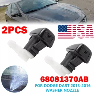 Pair Left Right Windshield Washer Wiper Nozzle For Dodge Dart 2013 2014 2015 US - Picture 1 of 9