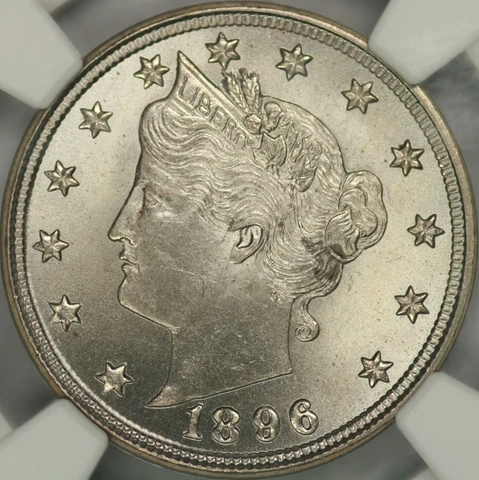 1896 Liberty Nickel NGC MS66 Cover