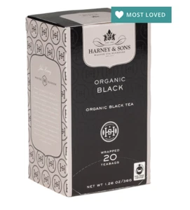 Bolsas de té negro liso harney orgánico 20 quilates en caja - Imagen 1 de 1