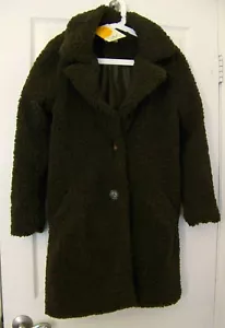 C&C California Brown Faux Fur Jacket Coat size L - Picture 1 of 4
