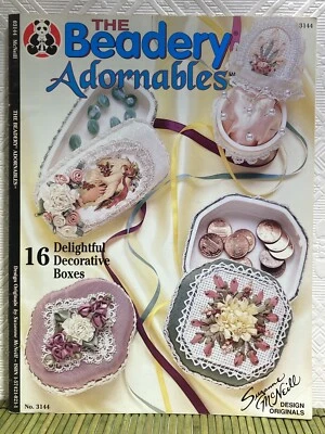 Beadery Adornables McNeill Decorative Boxes 16 Patterns Ribbon Embroidery - Image 1 of 4