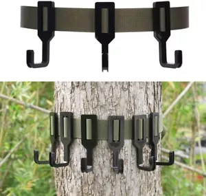 6PCS Tree Stand Gear Hanger Tree Hooks Foldable Outdoor Nylon Fiber Strap Buckle - Picture 1 of 6
