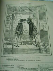 Caricature 1874 - Mr Garnier je viens essayer votre salle comme acoustique