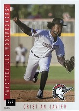 2019 Grandstand Fayetteville Woodpeckers Cristian Javier Rookie Houston Astros