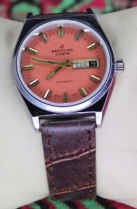 Vintage Breitling Geneve Manual Winding Swiss Movement Men,s Wrist Watch
