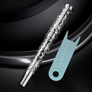 Hongdian D1 Resin Skeleton Piston Fountain Pen 0.5mm F Nib Hollow Writing Pengs - Picture 1 of 10