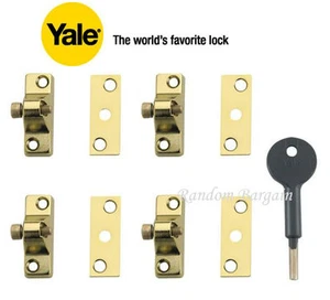 Yale Economy Window Lock Electro Brass Finish V-8K118-4-EB - Pack of 4 - Picture 1 of 5