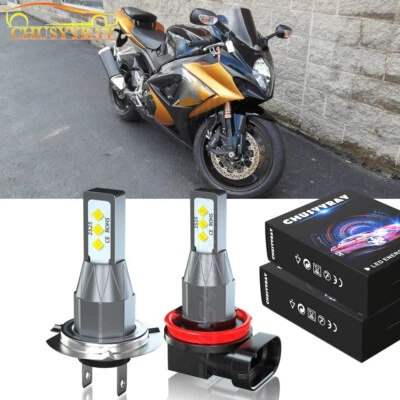 For Suzuki GSXR1000 2007-2008 -4x H7 H9 LED Headlight 6500K Bulbs Kit - Image 1 of 4