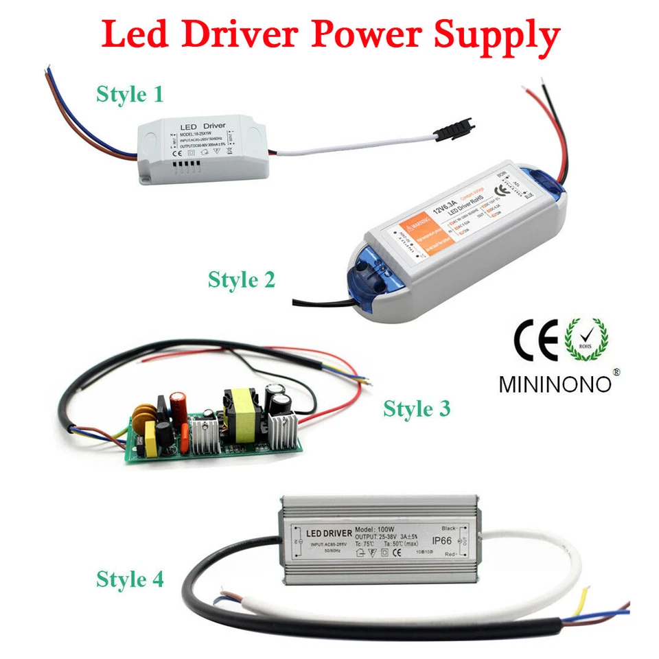 Led Power Supply Driver Constant Current 1-3W 5-7W 10 20W 30W 50W 100W AC85-265V - Image 1 of 1