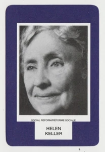 Helen Keller 1993 Face to Face Game Card - Carta singola da gioco canadese - Foto 1 di 2