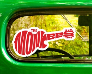 2 THE MONKEES DECALs Red Sticker Bogo For Car Window Bumper Laptop Free Shipping - Picture 1 of 1