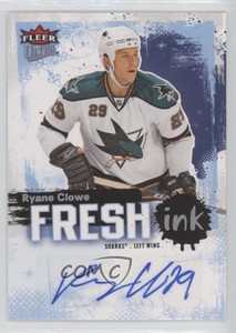 2008-09 Fleer Ultra Fresh Ink Ryane Clowe #FI-RC Auto