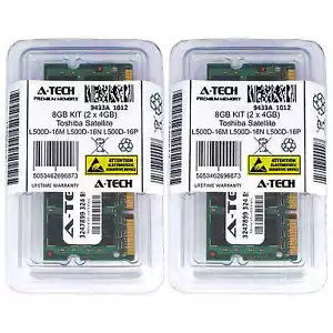 8GB KIT 2 x 4GB Toshiba Satellite L500D-16M L500D-16N L500D-16P Ram Memory - Picture 1 of 1
