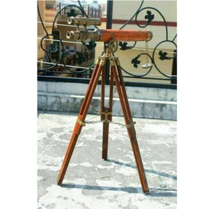 Telescopio stile antico in ottone 18' con treppiede regolabile - regalo nautico - Foto 1 di 7