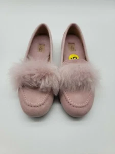 UGG Kaley Wisp Suede Shearling Flats Slippers Size 5 Pink Brand New 1102689 - Picture 1 of 6