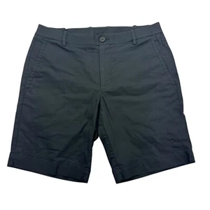 Kit and Ace Chino Shorts Mens 32 Black Stretch 9" Inseam Flat Front Performance - Picture 1 of 7