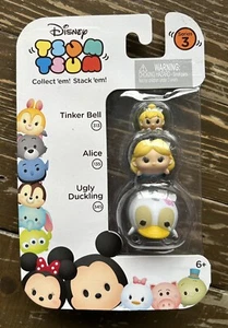 NEW Disney Tsum Tsum Series 3 Stack Em’ Ugly Duckling Alice Tinker Bell Figures - Picture 1 of 6
