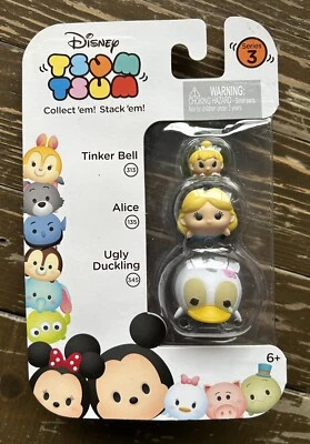 NUEVO Disney Tsum Tsum Serie 3 Stack Em’ Patito Feo Alicia Campanilla Figuras Foto 1 de 4