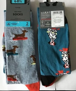 2 pares de calcetines para hombre con detalles de buceo Dachund 6-8.5 - Imagen 1 de 2