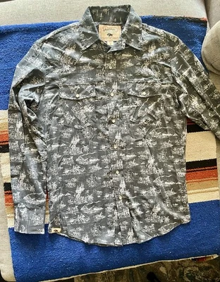 Camisa Western Aloha Para Hombre Hawaiana Western, Mediana LEER Foto 1 de 4