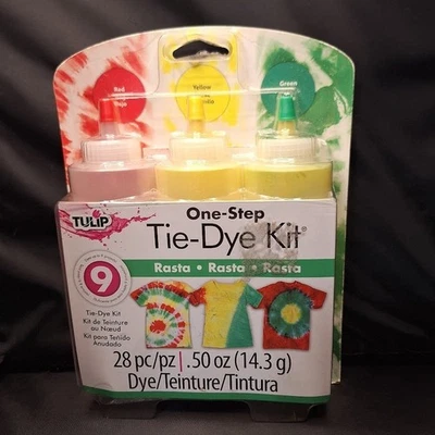 Tulip One Step Tie Dye Kit Rasta Colors Red Yellow Green Dyes Up to 9 Projects - Image 1 of 4