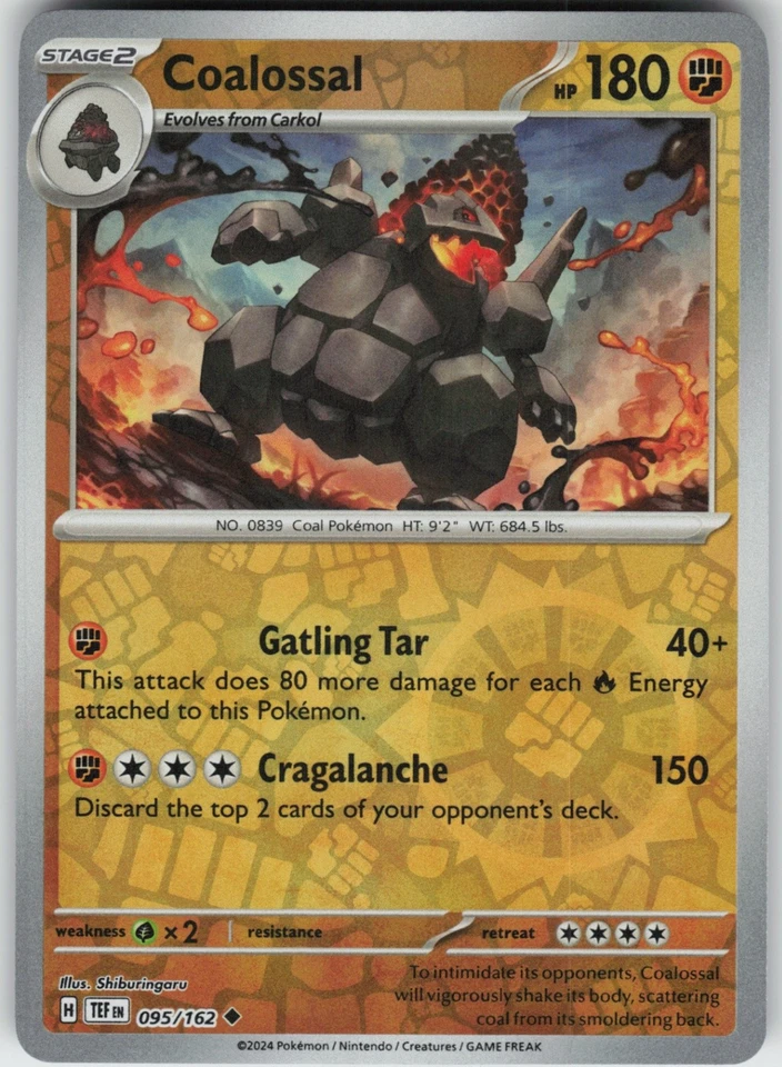 Reverse Holo Coalossal 095/162 Uncommon SV05: Temporal Forces NM - Image 1 of 1