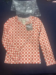 Matilda Jane Girls Long Sleeve Shirt Red And Crème Size 8 NWT - Picture 1 of 4