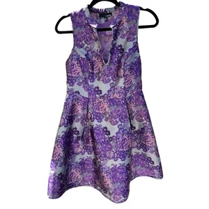 Women's  Ladakh Sleeveless Purple Floral Dress size Med Wedding Graduation - Bild 1 von 8