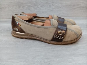 The North Face Women's Sandal Brown Canvas 7 Leather Casual Loafer Shoes - Picture 1 of 10