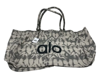 Bolso de Yoga ALO Gris Tie Dye Lona Algodón Bolso Grande Viaje Gimnasio Llevar Nuevo con Etiquetas Foto 1 de 4