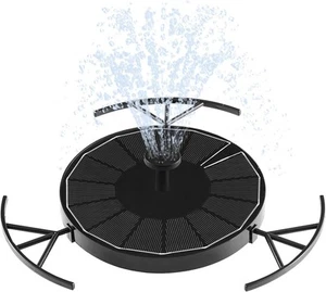 2W Solar Fountain Pump - Upgraded Solar Fountain for Bird Bath with 6 Nozzles, O - Picture 1 of 7