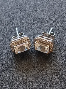 Diamond Earrings .925 .30 Carat JWBR - Picture 1 of 6