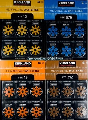 Kirkland Zinc-Air Premium Hearing Aid Batteries Size: 10, 13, 312 or 675 BB:2028 - Image 1 of 4