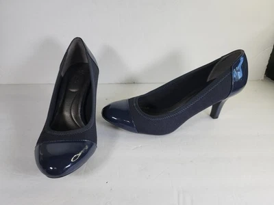 Life Stride Parigi Elastizado Azul Marino Charol Vestido Bomba 2.5" Tacones Zapatos S 10M Foto 1 de 4