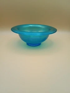  Vintage Northwood blau irisierend Stretch Glas Schale 7 Zoll quer gebraucht - Bild 1 von 14