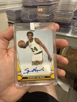 2021 Leaf Multisport Blaster - Autographs Spencer Haywood #BA-SH1 Gold (AU) - Image 1 of 2