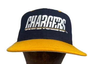 Vintage Chargers Hat 7 New Era Pro Model Fitted Cap RARE NFL 90s Deadstock NOS - Picture 1 of 7