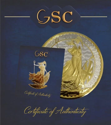 2026 Silver Britannia £2 Coin KC III 1 oz .999 Gilded Limited Collectors Edition - Image 1 of 3