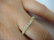 14K YELLOW GOLD V SHAPED 0.35 CT T.W. WEDDING-ANNIVERSARY RING, SHARED PRONGS.